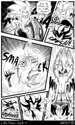 angry anthro cave cavern clothing dialogue drop_kick dropkick duo face_stomp face_stomping fangs footwear gloves handwear kick male profanity quills_(anatomy) shoes speech_bubble stalactite stomping teary_eyes teeth text water yelling krazyelf sega sonic_the_hedgehog_(series) shadow_the_hedgehog sonic_the_hedgehog eulipotyphlan fish hedgehog mammal marine absurd_res black_and_white comic english_text hi_res monochrome