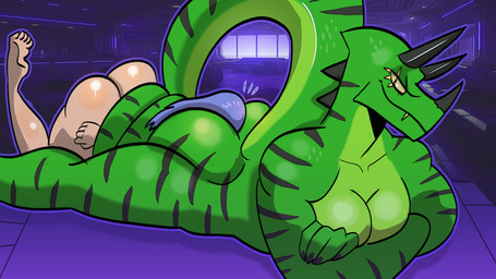 anthro big_butt butt coiling coiling_another dominant dominant_anthro dominant_male duo face_in_ass facesitting female femboy human_on_anthro interspecies larger_anthro larger_male male male/female sitting_on_another size_difference smaller_female smaller_human submissive submissive_female submissive_human tail tail_coil tail_wrapped_around anonymous_artist drazerg's_artist chameleon human lizard mammal reptile scalie 16:9 4k absurd_res hi_res widescreen