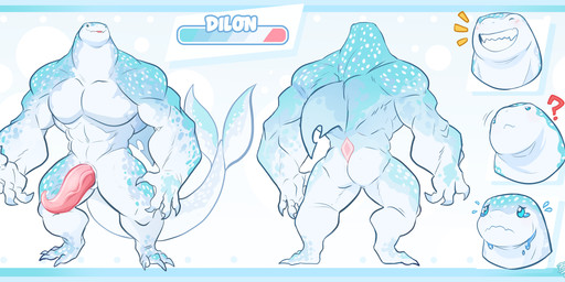 3_toes 4_fingers anthro bald beady_eyes big_penis blep blue_body blue_eyes blue_scales bodily_fluids butt canine_teeth claws color_swatch confusion crying digitigrade dorsal_fin facial_expressions feet fin fingers front_view genitals lip_fang long_tail male markings muscular muscular_anthro muscular_male nude nude_anthro nude_male penis pink_penis rear_view scales sharp_teeth smile solo spots spotted_body spotted_scales tail tail_fin tears tears_of_sadness teeth toe_claws toes tongue tongue_out toothy_smile vein veiny_penis white_body white_scales ninth_polar fan_character aquatic carpet_shark fish great_white_shark hybrid mackerel_shark shark whale_shark white_shark hi_res letterbox model_sheet story story_in_description