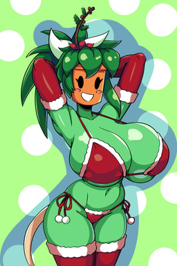 big_breasts biped bra breasts clothed clothing eyelashes female for_a_head glistening glistening_body green_body huge_breasts legwear looking_at_viewer navel panties plant red_clothing simple_background smile thick_thighs underwear iggy_bomb blaster_master kanna_(blaster_master) elemental_creature elemental_humanoid flora_fauna humanoid object_head plant_humanoid 2:3 absurd_res hi_res