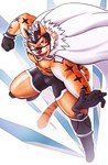 action_pose anthro bulge cape clothing eyebrows male mask muscular muscular_anthro muscular_male pecs pose solo spandex superhero thick_eyebrows tight_clothing kemokemumaki lifewonders live_a_hero ryekie_(live_a_hero) felid mammal pantherine tiger