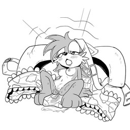 anthro bodily_fluids bra breasts clothing cum female genital_fluids genitals micro nipples orgasm panties shrinking size_transformation solo transformation underwear vulva wet jitenshasw mammal porcupine rodent monochrome