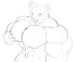 abs anthro big_muscles big_pecs claws huge_muscles huge_pecs male muscular muscular_anthro muscular_arms muscular_male nipple_fetish nipple_play nipples pec_grab pecs simple_background solo white_background kiuhkobold oleanderin epic_games fortnite fennix_(fortnite) canid canine fox mammal 2024 animated greyscale loop monochrome short_playtime sketch