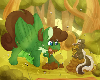 animal_genitalia animal_penis aroused balls black_body black_fur black_tail blue_eyes bodily_fluids brown_hair brown_mane brown_tail clawed_hands claws corn cutie_mark dripping duo eating eating_feces equine_genitalia equine_penis erection eyelashes fangs feces feces_in_mouth feces_on_body feces_on_face feces_on_ground feces_pile feces_stain female female_feral feral flies_for_smell fluffy fluffy_chest folded_wings food food_in_feces forest forest_background fur genital_fluids genitals grass green_balls green_body green_fur green_penis hair hay holding_feces hollow_log hooves horse_feces interspecies interspecies_romance leaking leaking_penis leaking_precum licking licking_lips log looking_at_another looking_at_partner male male/female male_feral mane markings nature nature_background object_in_feces open_mouth outside pawpads paws penis pink_eyes pink_nose plant precum precum_drip raised_hoof scatplay sitting sitting_in_feces skunk_tail smelly smile smiling_at_another smiling_at_each_other smiling_at_partner squirrel_tail stain stained stink_fumes stink_lines story_included striped_markings striped_tail stripes tail tail_markings teeth toe_claws tongue tongue_out touching_feces tree tree_trunk white_body white_fur white_stripes white_tail wings wood euspuche hasbro my_little_pony mythology fan_character pine_thunderoak rosy_stripetail arthropod equid equine fly_(animal) horse insect mammal mephitid mythological_creature mythological_equine pegasus pony skunk striped_skunk 5:4 colored digital_media_(artwork) hi_res story story_in_description
