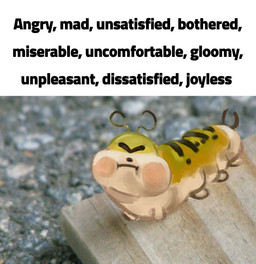 8_limbs ambiguous_gender angry antennae_(anatomy) blush blush_stickers countershading eyebrows eyeless feral frown green_body looking_at_viewer multi_limb outside shitpost solo standing striped_body stripes text white_body white_countershading young young_ambiguous young_feral fishyyrod disney hoppers_(disney) pixar titus_(hoppers) arthropod caterpillar insect larva digital_media_(artwork) english_text meme mixed_media photography_(artwork)