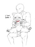 3:4 abdominal_bulge anthro anthro_penetrated balls bodily_fluids capcom collar digital_drawing_(artwork) digital_media_(artwork) drooling duo english_text faceless_character faceless_human faceless_male felid feline felyne female female_on_human female_penetrated flat_chested fleshlight_position forced front_view genitals hi_res human human_on_anthro human_penetrating human_penetrating_anthro interspecies larger_human larger_male lynian male male/female male_on_anthro male_penetrating male_penetrating_female mammal monochrome monster_hunter pain painful_penetration palico paws pectoral_bulge penetration penile penile_penetration penis_in_pussy pussy rape rapel red_collar saliva semi-anthro sex shaking simple_background sitting size_difference smaller_anthro smaller_female smaller_penetrated tears text tongue tongue_out trembling vaginal vaginal_penetration white_background