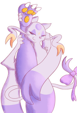 accessory blue_eyes bow_(feature) bow_accessory bow_ribbon claws eyelashes feet female feral flexible flower furgonomics one_leg_up pawpads paws plant raised_leg ribbons solo splits spread_legs spreading standing tail tail_accessory tail_bow tail_ribbon thick_thighs vertical_splits wide_hips blitzpitz nintendo pokemon konghou generation_5_pokemon mienshao pokemon_(species) absurd_res hi_res
