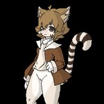 clothing female genitals pussy solo standing young cassis felid feline felis mammal absurd_res alpha_channel hi_res