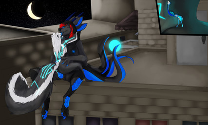 anthro bioluminescence blood blue_blood blue_nipples bodily_fluids colored_blood corruption cum cum_in_vagina cum_inside disembodied_hand duo_focus female genital_fluids glowing group gynomorph hair high_place intersex nipples nude on_wall sex sitting tail unusual_blood unusual_bodily_fluids white_hair chillyphillix arisu_starfall eve_hawthorne deity mammal mephitid skunk vampire 5:3 absurd_res digital_media_(artwork) hi_res