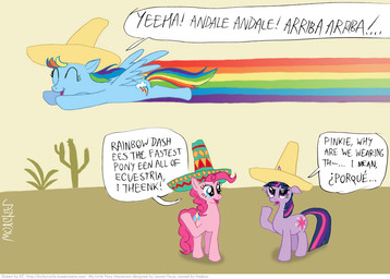 blue_eyes cactus cutie_mark desert dialogue english_text equine eyes_closed female feral friendship_is_magic fur group hair hat horn horse looney_tunes mammal mexican mexico multicolored_hair my_little_pony open_mouth pegasus pink_fur pink_hair pinkie_pie_(mlp) pony purple_eyes rainbow_dash_(mlp) rainbow_hair rainbow_tail sombrero spanish_text speedy_gonzales text twilight_sparkle_(mlp) two_tone_hair unicorn unknown_artist warner_brothers wings
Rating: Safe
Score: 2
User: RenaDyne
Date: May 04, 2011 blue_eyes cactus cutie_mark desert dialogue english_text equine eyes_closed female feral friendship_is_magic fur group hair hat horn horse looney_tunes mammal mexican mexico multicolored_hair my_little_pony open_mouth pegasus pink_fur pink_hair pinkie_pie_(mlp) pony purple_eyes rainbow_dash_(mlp) rainbow_hair rainbow_tail sombrero spanish_text speedy_gonzales text twilight_sparkle_(mlp) two_tone_hair unicorn unknown_artist warner_brothers wings
Rating: Safe
Score: 2
User: RenaDyne
Date: May 04, 2011