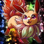 1:1 2022 4_toes abstract_background black_nose brown_body brown_ears brown_fur brown_inner_ear brown_tail canid claws conditional_dnp digital_drawing_(artwork) digital_media_(artwork) digitigrade eevee feet feral fluffy fluffy_tail full-length_portrait fur generation_1_pokemon long_ears long_tail looking_at_viewer mammal neck_tuft nintendo nude open_mouth open_smile pink_eyes pokemon pokemon_(species) portrait quadruped ratte smile solo standing tail toe_claws toes tongue tuft