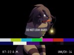 abuse anthro bdsm black_eye_(injury) bodily_fluids bondage bound brown_body brown_fur brown_hair bruised crying dental_gag dynamite explosives female fur gag gagged genitals hair kneeling looking_at_viewer multicolored_body multicolored_fur nude object_in_mouth pussy recording restraints rope rope_bondage simple_background solo tears teeth text two_tone_body two_tone_fur donya donya_desmond canid canine canis mammal wolf hi_res