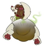 collar diaper feces female feral soiled_diaper soiling solo stink_fumes unclean_diaper used_diaper yourfur belfort_and_lupin ponne_(belfort_and_lupin) canid canine mammal 1:1 hi_res