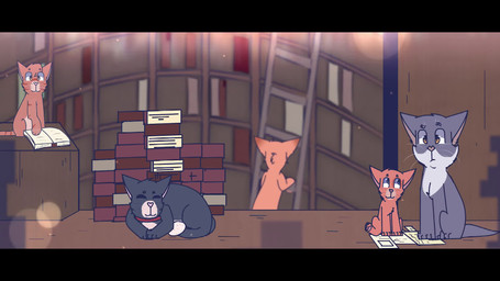 black_body black_fur blurred_background book detailed_background feral fur grey_body grey_fur group halo library lucky_and_zorba male orange_body orange_fur sleeping stairs whiskers mattdraws7 sound_warning background_character colonel_(lucky_and_zorba) diderot_(lucky_and_zorba) secretary_(lucky_and_zorba) yoyo_(lucky_and_zorba) zorba_(lucky_and_zorba) felid feline felis mammal 16:9 animated hi_res short_playtime sound video widescreen