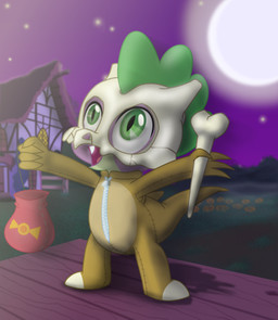 bag bone clothing costume cubone dragon evil-dec0y fangs friendship_is_magic green_eyes halloween holidays mask moon my_little_pony night nintendo open_mouth pokémon skull_mask solo spike_(mlp) stars video_games
Rating: Safe
Score: 5
User: Deatron
Date: November 01, 2013