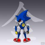 big_eyes big_head looking_back machine male red_eyes shun_goku_satsu solo toony korps! capcom sega sonic_the_hedgehog_(series) street_fighter metal_sonic eulipotyphlan hedgehog mammal robot 1:1 hi_res