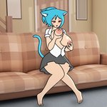 1:1 2d_animation 5_toes alternate_species animal_humanoid animated areola big_breasts blue_hair bouncing_breasts breast_fondling breast_play breasts cartoon_network cat_humanoid feet felid felid_humanoid feline feline_humanoid female fondling frame_by_frame hair hand_on_breast holding_breast humanoid humanoidized low_res mammal mammal_humanoid mikeinel nicole_watterson nipples playing_with_breasts short_playtime solo the_amazing_world_of_gumball toes