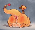 anus balls big_anus big_balls big_butt biped black_stripes blush bodily_fluids body_blush butt butt_blush butt_grab feet feral gaping gaping_anus genitals grey_background hand_on_butt huge_anus huge_balls huge_butt long_tail looking_back male musk pink_anus raised_tail shy simple_background sitting solo stripes sweat sweatdrop sweaty_butt tail tail_anus white_balls yellow_body yellow_butt yellow_feet yellow_skin yellow_tail scruffythedeer nintendo pokemon ampharos generation_2_pokemon pokemon_(species) 2023