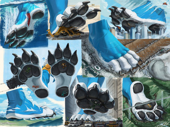 anthro barefoot black_pawpads bridge building building_destruction city destruction feet foot_fetish macro male mountain pawpads paws size_difference soles solo submarine vehicle water watercraft thb886 wolfie_(thb886) canid canine canis mammal wolf hi_res