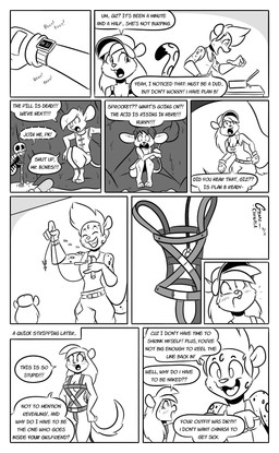 anthro anthro_prey blush blush_lines bone clock clothed clothed_anthro clothed_female clothing dialogue digestion_implied embarrassed embarrassing_nudity extreme_size_difference female fishing_rod fully_inside group harness harness_only inside_stomach male male_prey multiple_prey nude nude_anthro nude_female nude_male peril size_difference skeleton text trio vore watch wristwatch gizmochinasa gizmo_(gizmochinasa) philipkelton pocket_jabari sprocket_(gizmochinasa) felid gerbil mammal murid pantherine rodent snow_leopard 2019 comic dated digital_drawing_(artwork) digital_media_(artwork) english_description english_text greyscale hi_res monochrome signature