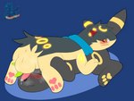 balls balls_on_face duo feral feral_on_feral genitals male male/male musk_play syngie nintendo pokemon synge eeveelution generation_2_pokemon pokemon_(species) quilava umbreon 4:3 hi_res