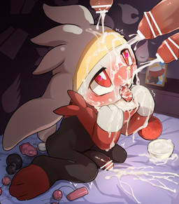 accessory anthro arm_tuft bent_legs big_ears big_eyes bodily_fluids censored_genitalia censored_penis cum cum_on_face cum_on_tongue cumshot detailed_background disembodied_penis ejaculation excessive_cum excessive_genital_fluids flaccid foreskin genital_fluids genitals group happy headband heart_eyes heart_symbol humanoid_genitalia humanoid_penis kneeling long_ears looking_forward looking_up male male/male open_mouth oral_invitation partially_retracted_foreskin penis picture_frame scarf semi-anthro shoulder_tuft sitting smile solo_focus submissive submissive_male tail tail_tuft tongue tongue_out tuft manmosu_marimo nintendo pokemon generation_8_pokemon lagomorph leporid mammal pokemon_(species) rabbit raboot censored picture_in_picture
