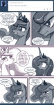 blush comic crown dialog equine female feral friendship_is_magic horn horse john_joseco my_little_pony pony princess_celestia_(mlp) princess_luna_(mlp) text winged_unicorn wings
Rating: Safe
Score: 7
User: masterwave
Date: July 16, 2013