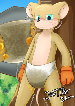 4_fingers against_natural_surface against_surface against_tree between_legs big_ears black_nose blue_eyes blush blush_lines blushing_profusely bodily_fluids brown_arms brown_body brown_ears brown_face brown_fur brown_inner_ear_fluff brown_legs brown_neck clear_sky close-up close_up_panel cloth_diaper clothed clothing countershade_body countershade_face countershade_neck countershade_torso countershading crotch_focus crotch_shot cutaway detailed_background diaper diaper_fetish diaper_focus emanata embarrassed excessive_bodily_fluids excessive_genital_fluids excessive_urine fingers fist forest forest_background full_diaper fur furless_muzzle furless_snout furless_tail furless_throat furless_torso genital_fluids glistening glistening_eyes glistening_nose gloves handwear humanoid_hands iconography inner_ear_fluff leaking_diaper leaking_urine leaning leaning_on_tree long_tail looking_at_diaper looking_down low-angle_view male midday motion_lines motion_outline mouse_ears mouse_tail nature nature_background outside pantsless pantsless_anthro pantsless_male peeing plant quivering_lips rat_ears rat_tail red_clothing red_gloves red_handwear relieved sagging_diaper shaking shirtless shirtless_anthro shirtless_male sigh sky snout soiled_diaper solo swollen_diaper tail tan_body tan_countershading tan_ears tan_face tan_inner_ear tan_muzzle tan_skin tan_snout tan_tail tan_throat tan_torso tan_underbelly tree trembling tuft unclean_diaper urine urine_drip used_diaper using_diaper watersports wavy_mouth wearing_diaper wet_diaper wetting wetting_diaper whiskers worm's-eye_view young endoudouhu marmaduke_mouse mammal mouse murid murine rodent absurd_res colored digital_drawing_(artwork) digital_media_(artwork) hi_res portrait three-quarter_portrait