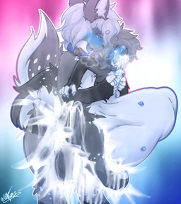 abdominal_bulge anthro balls bell bell_collar blue_eyes blush bodily_fluids claws collar collar_only cum cum_in_vagina cum_inflation cum_inside duo female finger_in_mouth fur genital_fluids genitals grey_body grey_fur inflation inner_ear_fluff lifted lifting_partner male male/female nipples nude penetration ring saliva sex simple_background size_difference steam tears tears_of_pleasure tongue tongue_out tuft vaginal vaginal_penetration white_body white_fur magboykisser made_in_abyss baishu fan_character sato_(kabsfy) lagomorph leporid mammal narehate rabbit absurd_res hi_res brother_(lore) brother_and_sister_(lore) incest_(lore) sibling_(lore) sister_(lore)