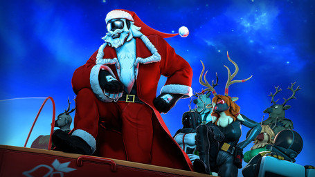 5_fingers aircraft anthro antlers beard black_body black_fur black_hair bodysuit breasts brown_body brown_fur brown_hair christmas_clothing christmas_headwear clothed clothed_anthro clothed_female clothed_male clothing coat facial_hair female fingers fur grey_body grey_fur group hair hat headgear headwear holidays horn humanoid_hands male mask night santa_hat skinsuit tight_clothing topwear vehicle visor wearing_mask white_body white_fur petruz petruz_(modeler) christmas petruz_(character) rudy_(petruz) santa_claus deer humanoid mammal new_world_deer reindeer yeti 16:9 3d_(artwork) digital_media_(artwork) hi_res source_filmmaker_(artwork) widescreen