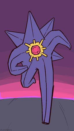 ambiguous_anthro ambiguous_gender anthro arms_bent biped featureless_crotch featureless_feet featureless_hands feet front_view gem intimidation monotone_body mouthless nightmare_fuel noseless nude_ambiguous nude_anthro purple_body red_gem ruby_(gem) running running_towards_viewer simple_background solo standing text where_is_your_god_now liveactors astroganger nintendo pokemon echinoderm generation_9_pokemon marine mega_evolution mega_starmie pokemon_(species) 2025 animated animated_png artist_name digital_media_(artwork) flat_colors lol_comments loop meme seamless_loop