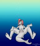 breasts bubble feet female hair nipples non-mammal_breasts non-mammal_nipples smile solo underwater water what what_has_science_done where_is_your_god_now why postalroo devora fish marine shark 2016 hi_res watermark