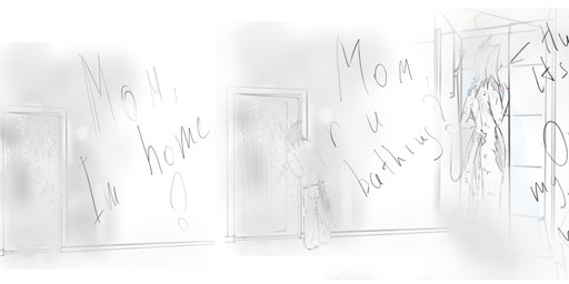 anthro bathing bathroom duo female male male/female mature_female peeking_around_corner profanity legoshixdxd hellaverse helluva_boss arctic_burn loona_(helluva_boss) canid canine canis mammal wolf hi_res mother_(lore) mother_and_child_(lore) mother_and_son_(lore) parent_(lore) parent_and_child_(lore) parent_and_son_(lore) son_(lore)