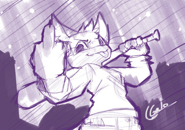 anthro biped bottomwear clothed clothing eyebrows female gesture hand_gesture head_tuft holding_baseball_bat looking_at_viewer middle_finger pants shirt solo standing teeth tomboy tongue tongue_out topwear tuft whiskers galo night_in_the_woods mae_borowski domestic_cat felid feline felis mammal 2026 absurd_res hi_res monochrome sketch