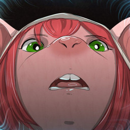 anthro clothed clothing dungeon female hair looking_at_viewer mouse_ears open_mouth simple_background solo teeth topwear yourumi tilly_(yourumi) mammal mouse murid murine rodent comic digital_media_(artwork)