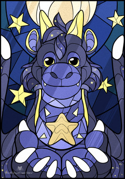 claws dragon_plushie feral finger_claws male moon pawpads paws plushie purple_body sky smile snaggle_teeth solo stained_glass stained_glass_window star starry_sky striped_body stripes wings charu mythology milo_(charu) animate_inanimate dragon living_plushie mythological_creature mythological_scalie scalie hi_res
