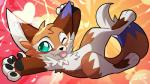 blep blue_eyes chibi fluffy heart_symbol kemono paws tongue tongue_out blitzdrachin conditional_dnp sol_(luvdiz) canid canine dipodid fox jerboa mammal rodent 16:9 widescreen male_(lore)