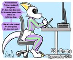 4_fingers abstract_background anthro art_tablet biped black_text blue_background bodysuit brainwashing chair clothed clothing collar computer dialogue diaper drawing drone electronics fingers furniture glistening green_clothing green_skinsuit horn hypnosis latex male mind_control power_symbol purple_clothing purple_collar purple_skinsuit purple_speech_bubble simple_background skinsuit solo speech_bubble spiral spiral_eyes swivel_chair text tight_clothing toony wearing_diaper yellow_horn soul-silver-dragon hypnovember mythology soul-silver-dragon_(character) dragon mythological_creature mythological_scalie scalie 2024 digital_media_(artwork) english_text hi_res signature