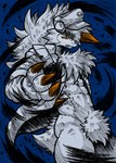 3_fingers anthro fingers male solo yellow_eyes jwbash nintendo pokemon canid canine generation_7_pokemon lycanroc mammal midnight_lycanroc pokemon_(species) shadow_pokemon absurd_res hatching_(art) hi_res huge_filesize shaded sketch