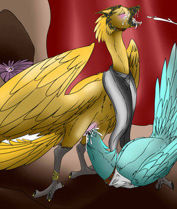 2014 absurd_res ambiguous_gender avian backlash91 beak bird blue_feathers blush cum cum_on_face cum_on_tongue feathers female female_ejaculation hi_res open_mouth pussy pussy_juice scarf standing tongue wings yellow_feathers
Rating: Explicit
Score: 5
User: Finchmaster
Date: March 08, 2014