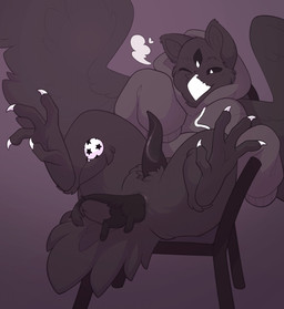 3_eyes ambiguous_gender anal anal_vore animal_genitalia animal_penis beak black_body black_fur black_penis black_sclera bottomless claws clothed clothing duo erection feathered_wings feathers feral fur genitals grey_clothing grey_hoodie grey_topwear hoodie larger_male larger_pred legs_up looking_pleasured male micro_prey multi_eye one_eye_closed penis simple_background sitting size_difference smaller_ambiguous tail tail_feathers tail_tuft topwear tuft vore white_claws white_eyes wings shiones 2021 colored digital_drawing_(artwork) digital_media_(artwork) hi_res shaded