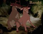 5:4 anal anal_penetration animal_genitalia animal_penis antlers balls bambi bambi_(film) bite cervine_genitalia cervine_penis crouching deer detailed_background digital_media_(artwork) disney duo ear_bite english_text erection eyes_closed feral forest from_behind_position genitals hi_res hooves horn lemon_testicles long_penis male male/male male_penetrated male_penetrating male_penetrating_male mammal mcfan mule_deer nature naughty_face new_world_deer outside penetration penis plant quadruped ronno sex signature straining text tree