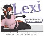 ailurid bed clothing colrblnd comic dialogue duzt english_text female furniture lexi_redd mammal measureup panties pink_clothing red_panda text underwear