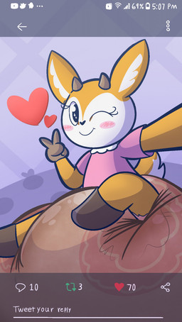 anthro big_diaper biped clothed clothing diaper feces female gesture hand_gesture heart_reaction huge_diaper hyper_diaper looking_at_viewer one_eye_closed pantsless pantsless_female soiled_diaper solo sparkles sparkling_eyes taking_picture taking_selfie unclean_diaper used_diaper v_sign wearing_diaper wink dummydoodles aggretsuko sanrio tsunoda_(aggretsuko) antelope bovid gazelle mammal hi_res