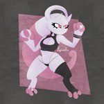 anthro blush female red_eyes simple_background solo irgramfox nintendo pokemon generation_1_pokemon generation_6_pokemon humanoid legendary_pokemon mammal mega_evolution mega_mewtwo mega_mewtwo_y pokemon_(species) 1:1 absurd_res hi_res