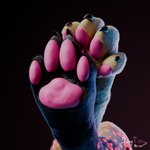 anthro feet fluffy foot_focus fur male pawpads paws solo toes daytia c4d rexouium 1:1 3d_(artwork) cinema_4d_(artwork) digital_media_(artwork) hi_res