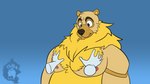 anthro blinking body_hair chest_hair disembodied_hand first_person_view hand_on_pecs male male_anthro mane nipples pec_grab pecs squeezing thekinkybear karou_(thekbear) american_black_bear bear black_bear kermode_bear mammal ursine 2d_animation animated hi_res loop short_playtime watermark