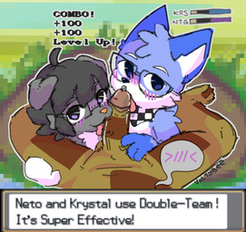 blue_body blue_fur blush fellatio fur group male male/male oral penile sex trio voltybee netogra voltybee_(character) canid canine fox mammal mephitid skunk hi_res tagme