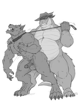 anal anal_penetration anthro anthro_on_anthro anthro_penetrated anthro_penetrating anthro_penetrating_anthro anthro_rape anthro_raped anthro_raping anthro_raping_anthro balls barazoku bdsm beer_belly belly biceps big_belly big_muscles big_pecs black_clothing black_gloves black_handwear black_mask bondage bound claws clothing collar cowboy cowboy_hat cowboy_outfit criminal dominant dominant_anthro dominant_male duo erection erection_while_penetrated fangs forced forced_anal from_behind_position genitals gloves grin grinning_at_partner hand_on_shoulder handwear hat headgear headwear holding_shoulder humanoid_genitalia humanoid_penis humping leash leash_pull leashed_collar leashed_male male male/male male_penetrated male_penetrating male_penetrating_male male_rape male_raped male_raping male_raping_male manly mask masked_male musclegut muscular muscular_anthro muscular_arms muscular_male muscular_thighs nude nude_anthro nude_male old_west outlaw pecs penetration penile penile_penetration penis penis_in_ass pounding_ass rape robber rough_sex secretly_loves_it sex shoulder_grab simple_background smile smirk smirking_at_another smirking_at_partner sneer standing standing_sex submissive submissive_anthro submissive_male tail teeth thick_arms thick_thighs thief thief_outfit thrusting thrusting_forward thug tough_guy vein veiny_penis wearing_mask white_background wild_west madboart trigger_(wordcaster) alligator alligatorid crocodilian reptile scalie 3:4 black_and_white hi_res monochrome
