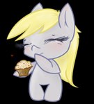 blonde_mane blush blush_lines chibi closed_smile drop_shadow eyelashes eyes_closed female female_feral feral food fur grey_body grey_fur grey_hooves heart_symbol holding_food holding_muffin holding_object hooves laugh light long_mane mane mouth_closed muffin on_hind_legs simple_background smile solo thin_eyebrows transparent_background unguligrade wings rakkyoarts friendship_is_magic hasbro my_little_pony mythology derpy_hooves_(mlp) equid equine mammal mythological_creature mythological_equine pegasus 2015 alpha_channel colored digital_drawing_(artwork) digital_media_(artwork) lighting signature